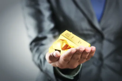 Gold bars handed to a buyer